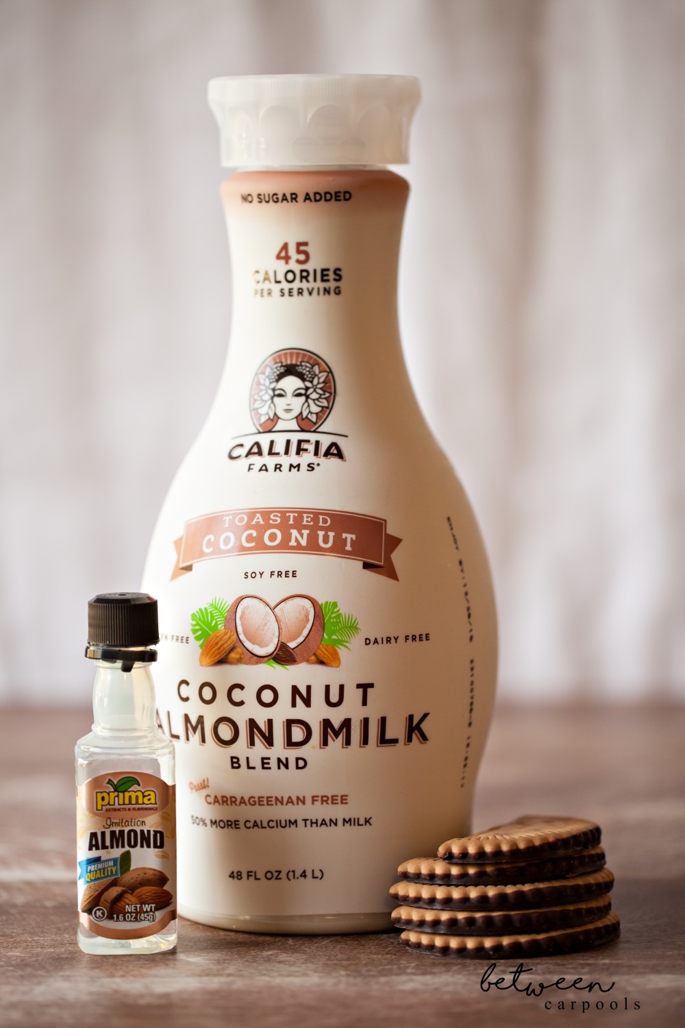 This coconut almond milk blend goes really well in an iced coffee or slushie when you can’t have milk.