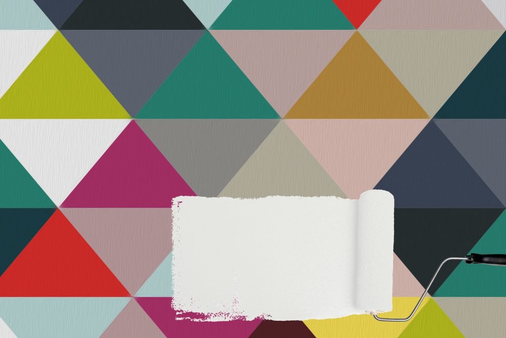 DIY How to Paint a Triangle Wall Between Carpools