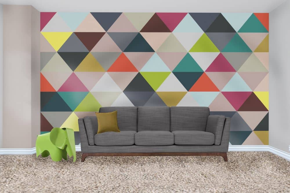 how to paint a triangle wall