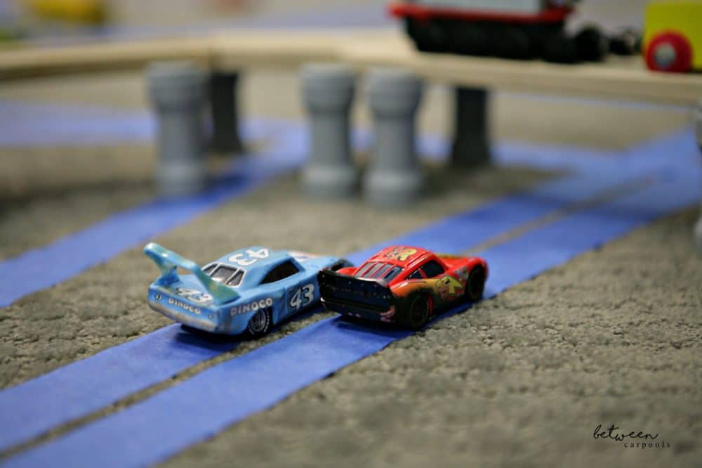 DIY Train Tracks. Best Boy's Tape Car Tracks. Stuck Indoors? The Best Boys’ Activity for a Rainy Day on between carpools