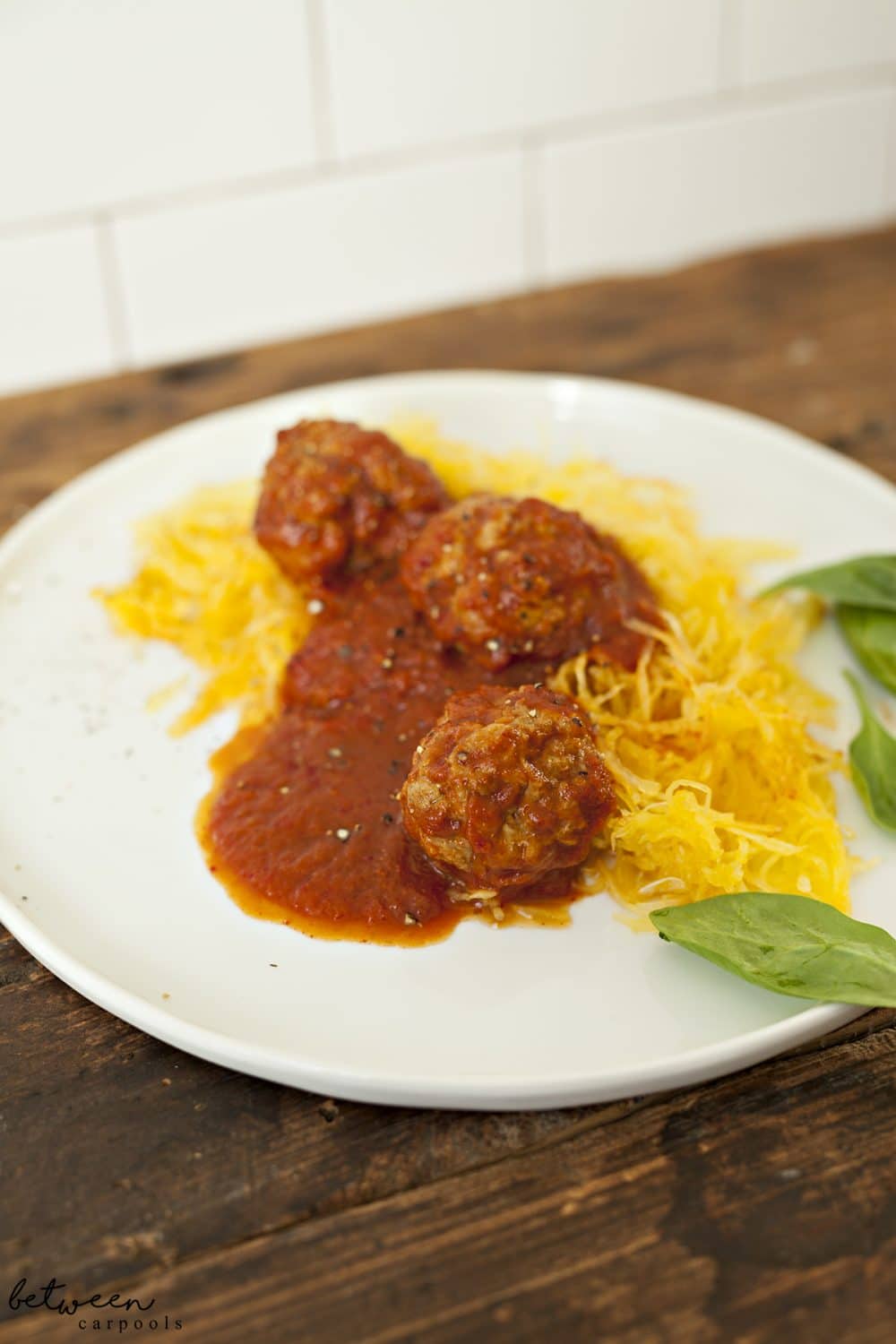 Spaghetti Squash and Meatballs