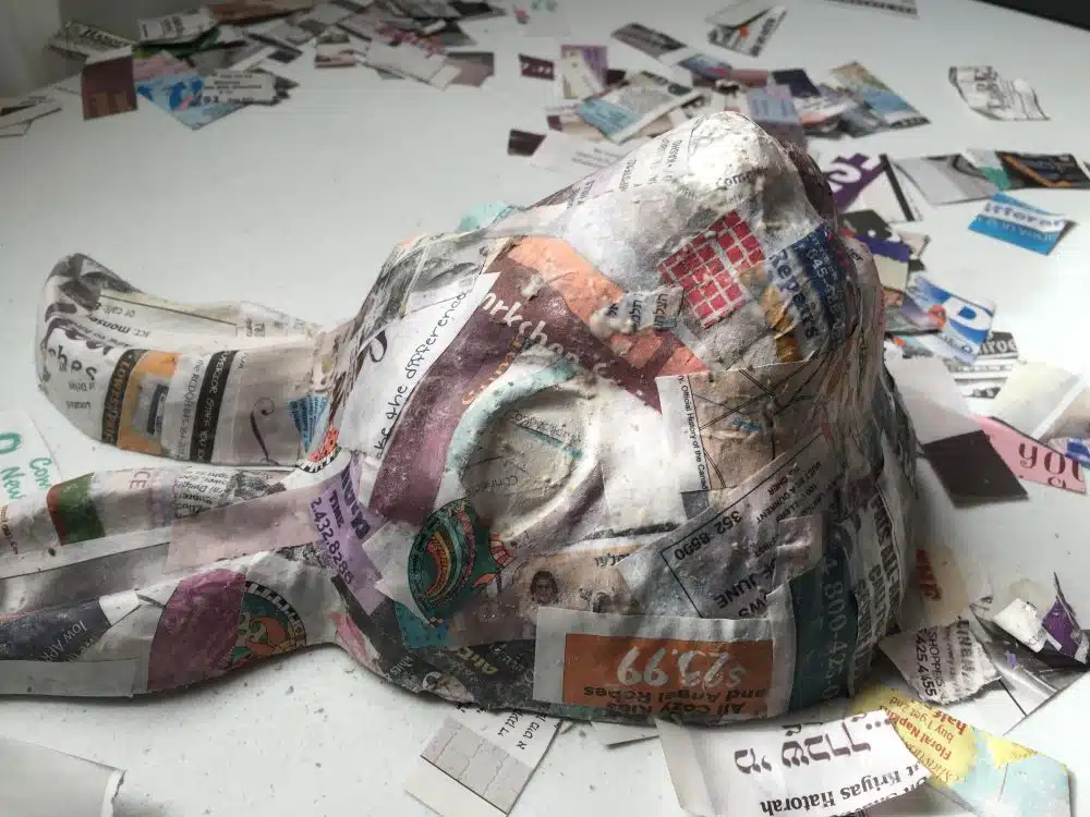 How to make a Mask with Paper Mache Between Carpools