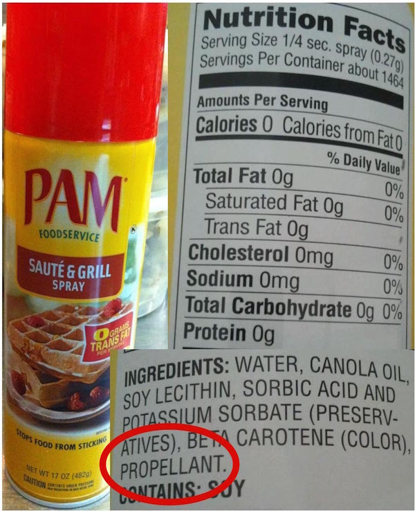 Do You Know What You Are Spraying Into Your Food? Here Is My Solution. I knew I didn't. So I turned the bottle, read the label, did some research and never bought another Pam bottle again.