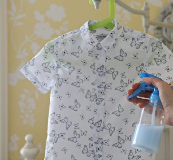 Creased Tablecloth? Not in the Mood to Iron Clothes? Make-Your-Own Wrinkle Release