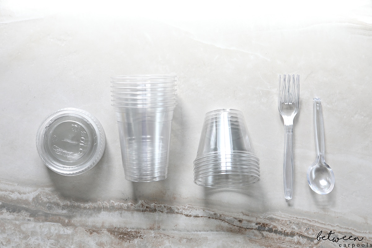 Using cold cups to pack lunches and snacks is also practical because they’re affordable, come in different sizes, and you can use the straw hole for a fork or spoon.