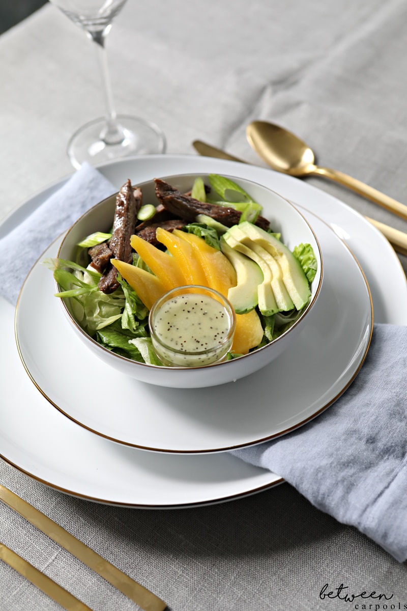 skirt steak & mango salad