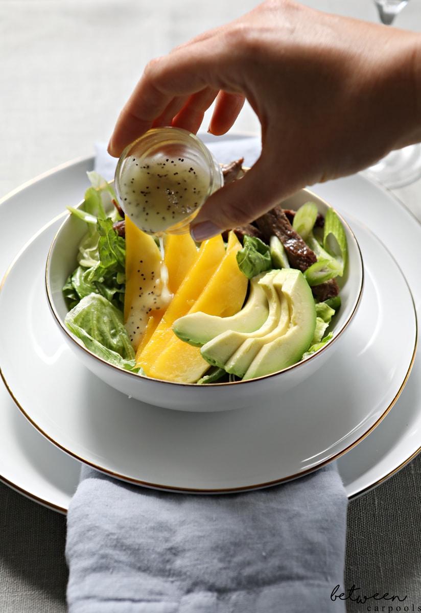 skirt steak & mango salad