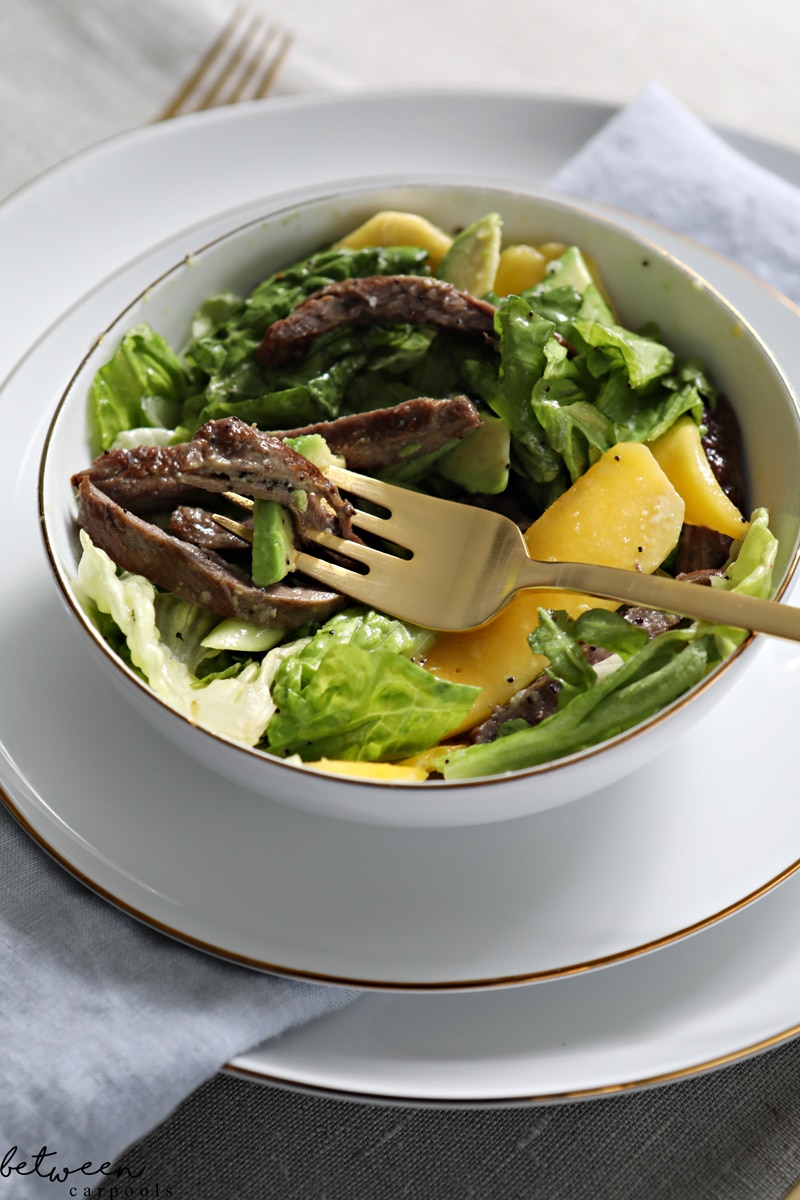 skirt steak & mango salad