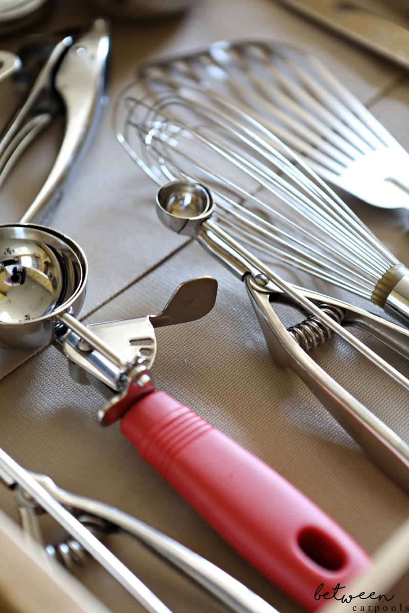 The Secret to Keeping Your Kitchen Drawers Neat. Tired of everything flying around from place to place? With drawer liners, your utensils stay where you put ‘em.