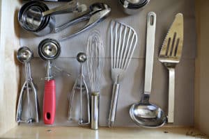 The Secret to Keeping Your Kitchen Drawers Neat. Tired of everything flying around from place to place? With drawer liners, your utensils stay where you put ‘em.