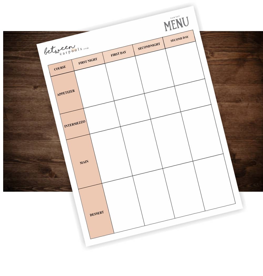 menu planner