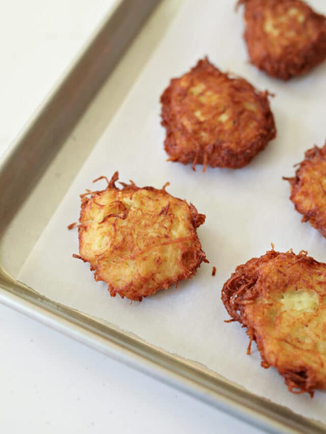 How to Freeze Potato Latkes so You Can Prep Ahead (Yes, It’s Possible!) Don’t want to be standing over the frying pan when you should be enjoying Chanukah nights with family and guests? You can prep latkes earlier in the day or in advance and freeze. Here’s how.