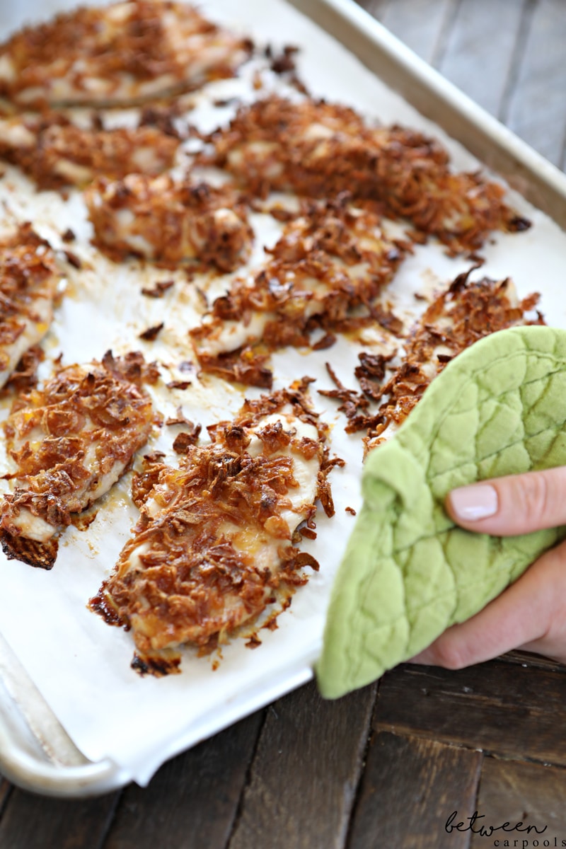 3-Ingredient, 3-Step Crispy Onion Chicken (Kid and Adult-Friendly!) Need a quick dinner in a jiffy that will please everyone?