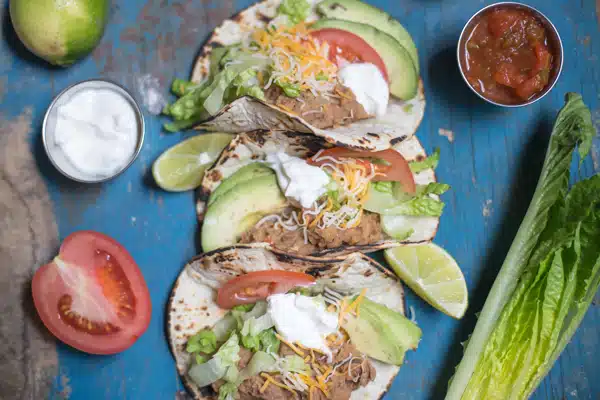 chanie apfelbaum refried bean tacos