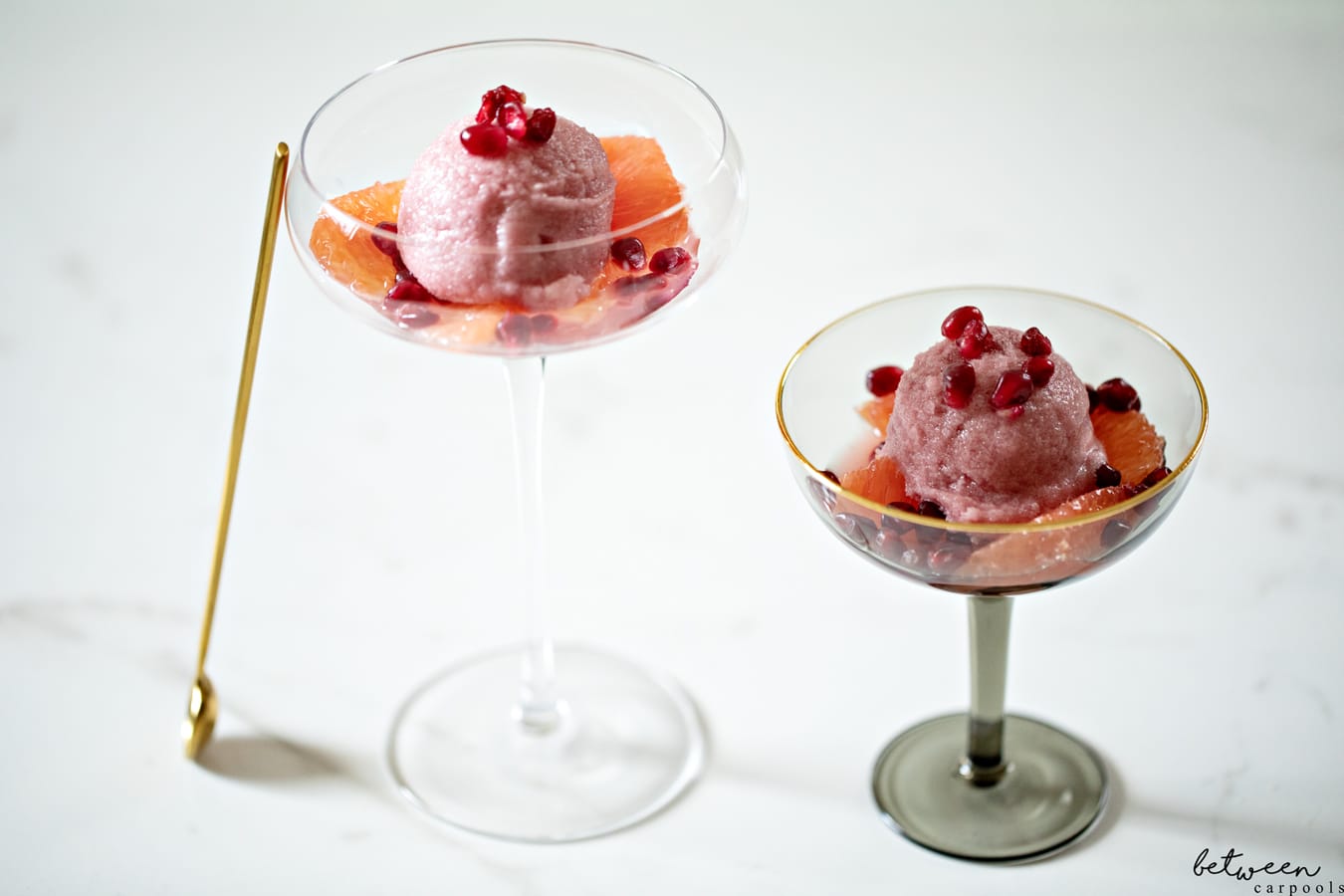 This Is the Dessert My Family Enjoyed the Most. Grapefruit + Pomegranate + Sorbet. You can’t go wrong with this light and refreshing way to end a Yom Tov meal.