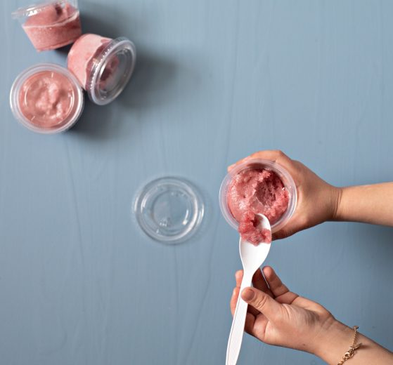 This Grape Juice Sorbet is Our Favorite Pesach Treat. Make a batch and freeze it in tiny containers. No scooping or sticky hands necessary!