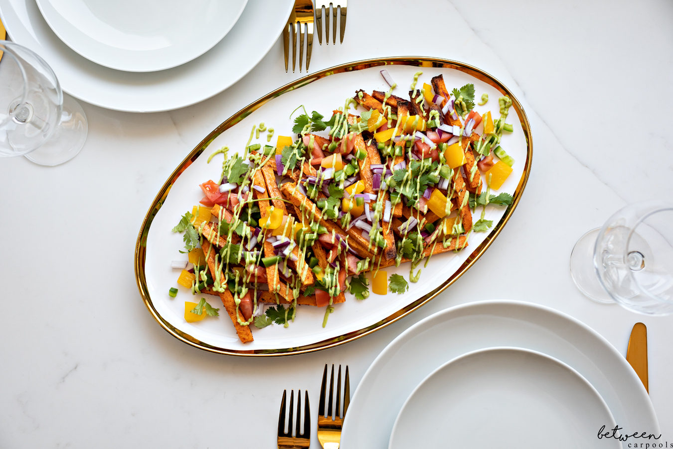 Need Sides, Right? These *Gorgeous* Sweet Potato Nachos are It. Could a potato side dish possible be colorful, beautiful, and so fun to eat? Well, yes.