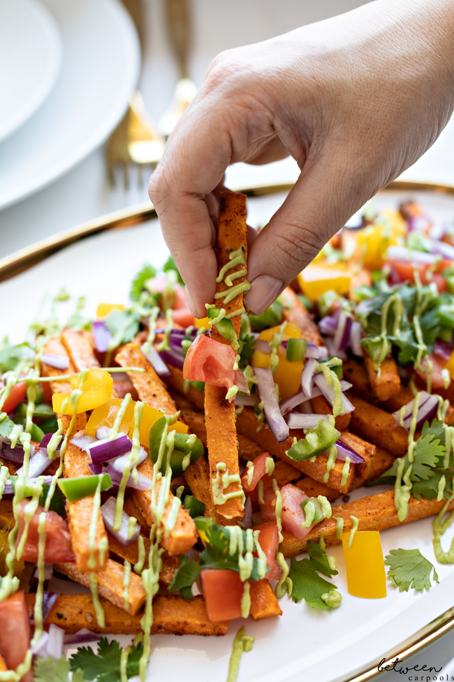 Need Sides, Right? These *Gorgeous* Sweet Potato Nachos are It. Could a potato side dish possible be colorful, beautiful, and so fun to eat? Well, yes.