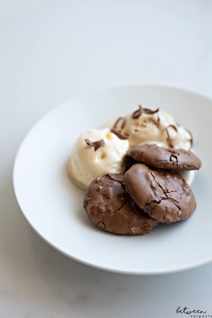 Chocolate Walnut Puffs and Coffee Ice Cream (We Can’t Wait for Pesach to Enjoy This One!) Yes, these chocolate walnut cookies are amazing. Enjoy them as a snack or a complete dessert, served with coffee ice cream.