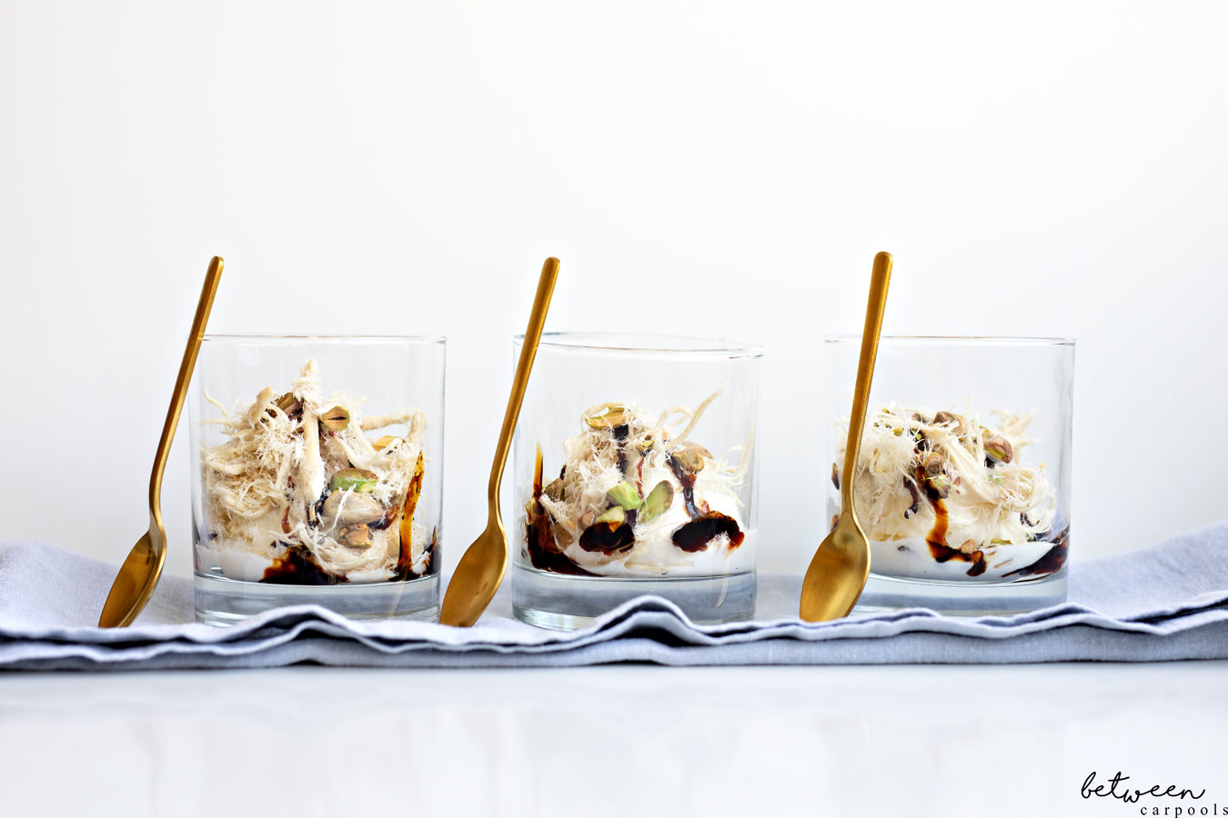 Halva Ice Cream With Silan And Pistachios Between Carpools