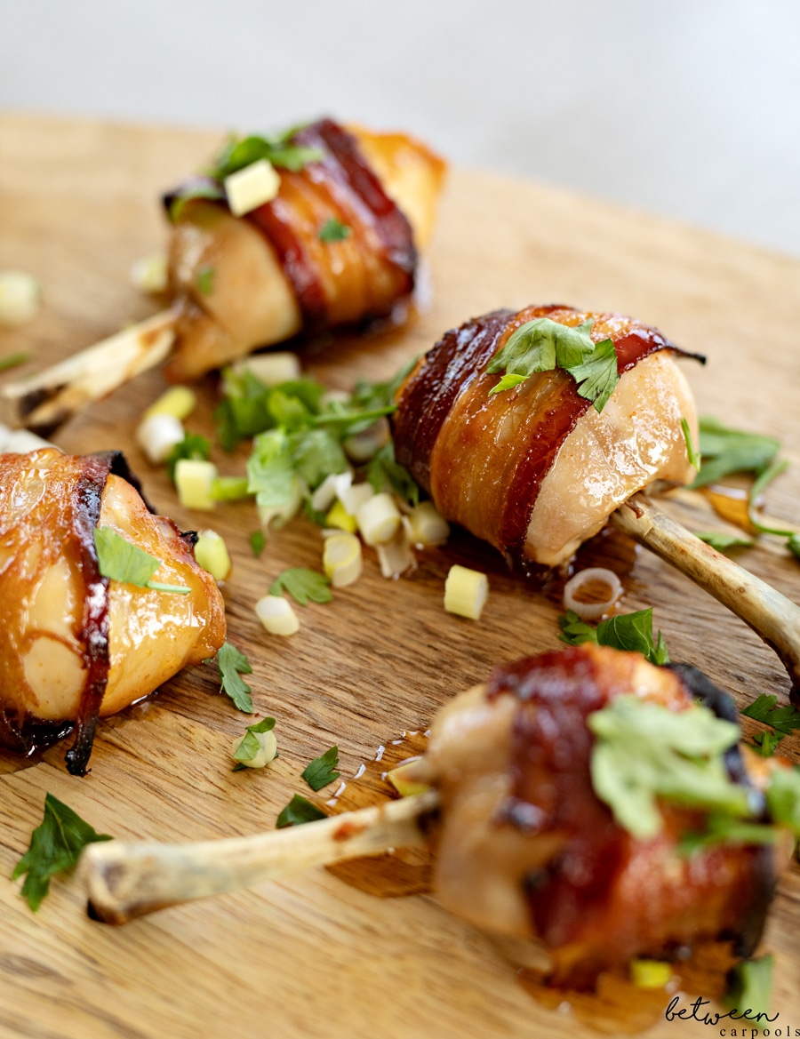 These Facon-Wrapped Chicken Drumsticks are Just Gorgeous. They’re the perfect way to start your Yom Tov meal - and of course these chicken drumsticks with maple syrup are delicious too! 