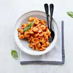 Tomato Cream Sauce Pasta in a bowl