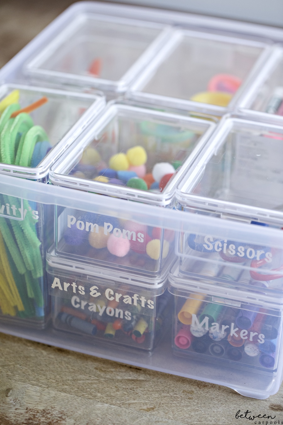 Organizing Kids Craft Supplies - Make and Takes