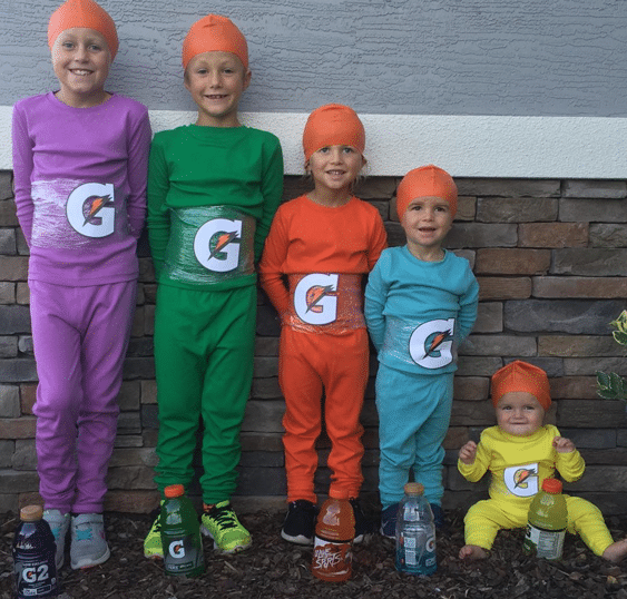 diy purim costume gatorade