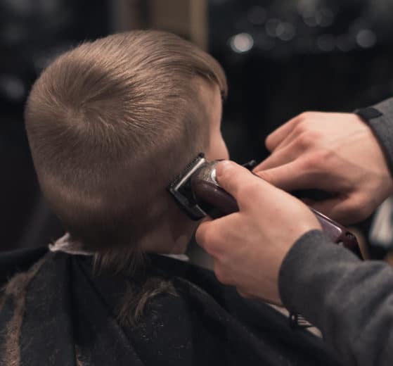 boy first haircut