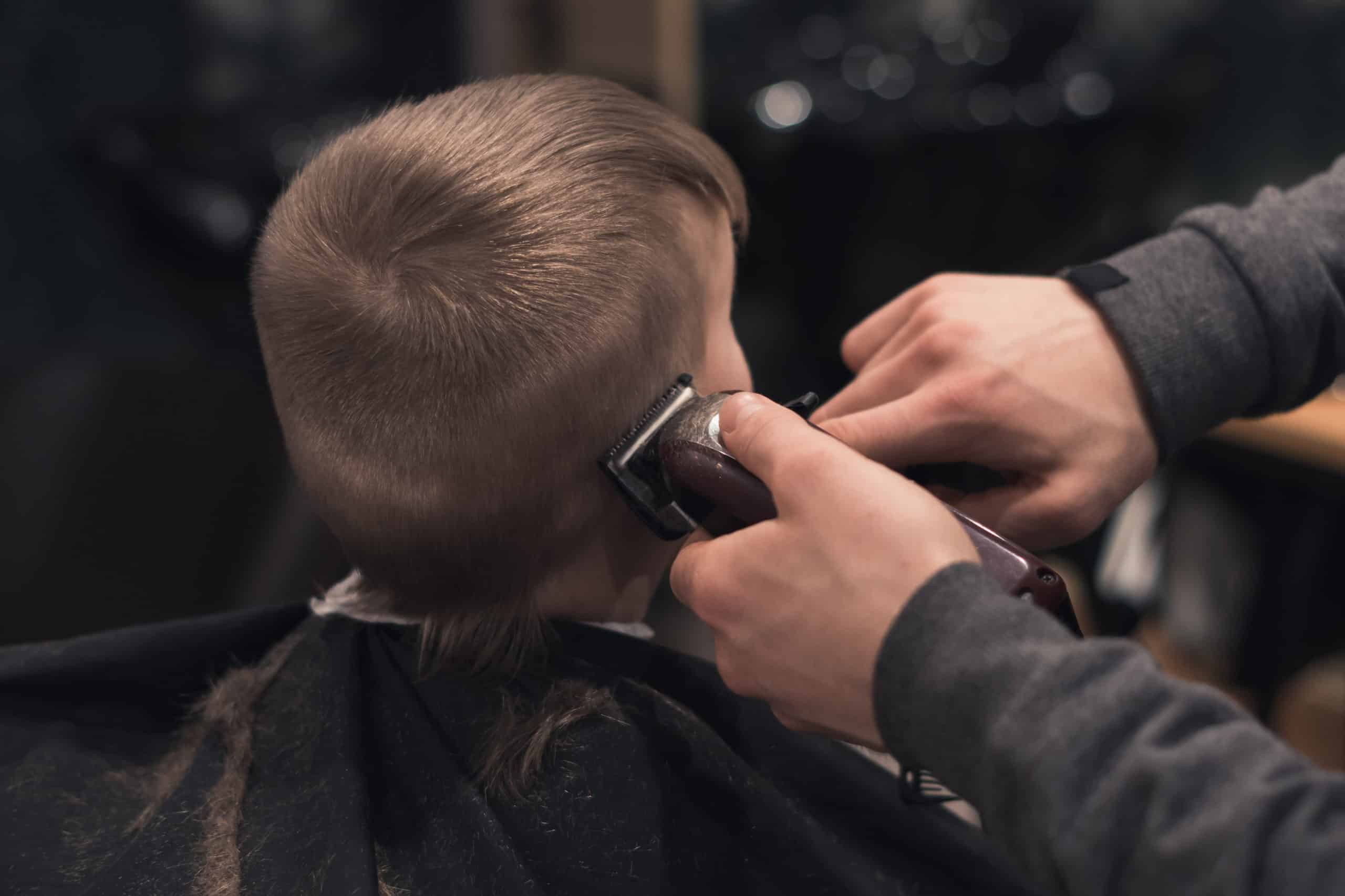 boy first haircut