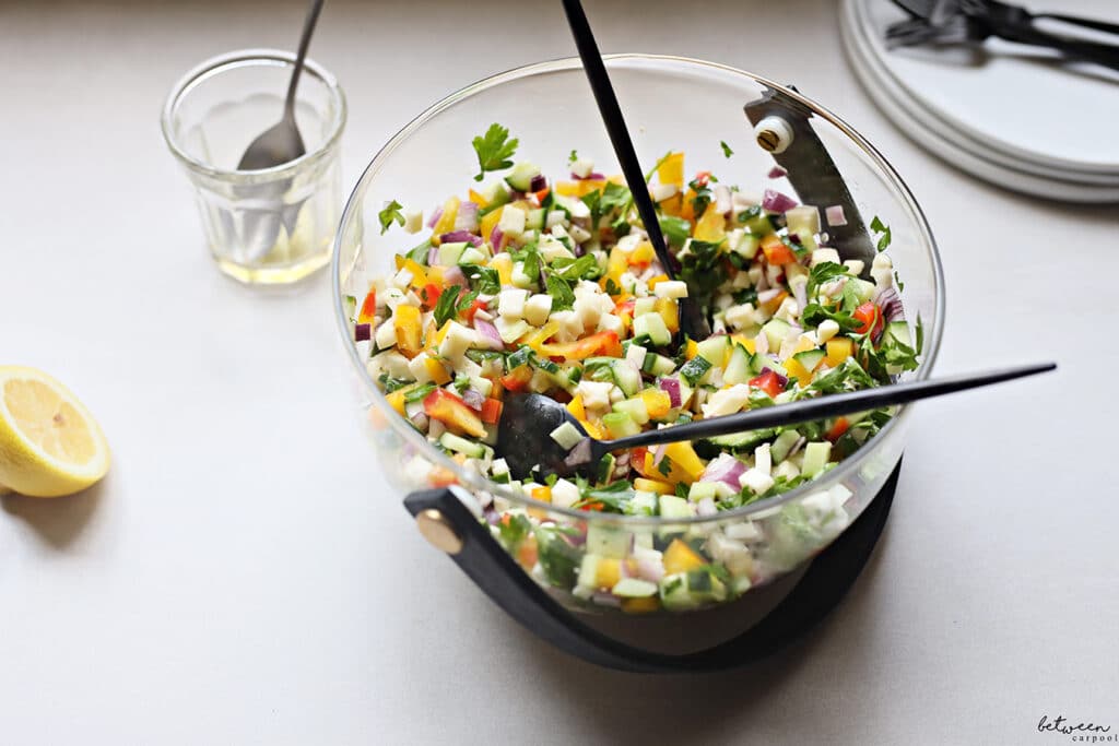 This Diced Mozzarella Salad is *Perfect* for Summer Shalosh Seudos