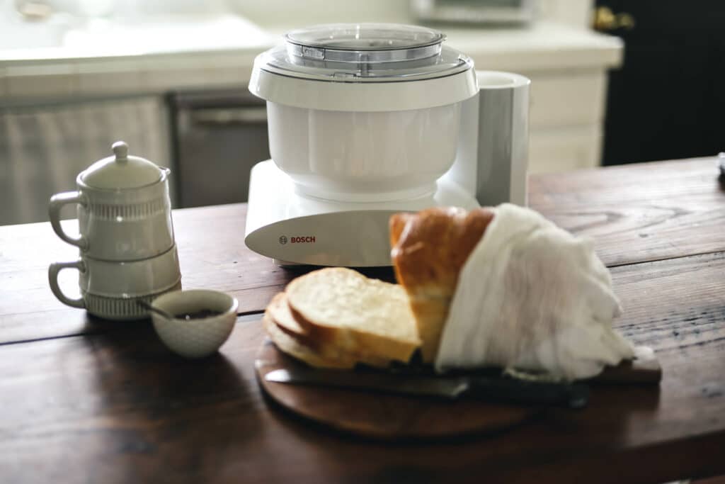 Bosch Universal Plus Mixer with stainless steel bowl for challah