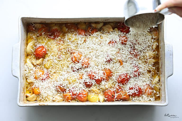 The 9x13 Life Garlic Confit And Blistered Tomato Rice Between Carpools