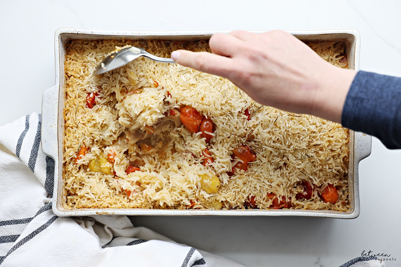 The 9x13 Life Garlic Confit And Blistered Tomato Rice Between Carpools