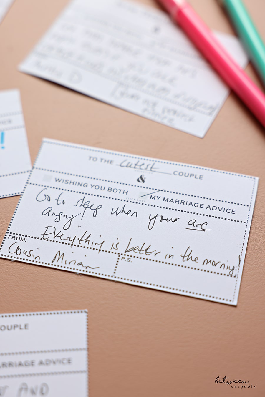 The Sheva Brachos Cards Free Download! Between Carpools