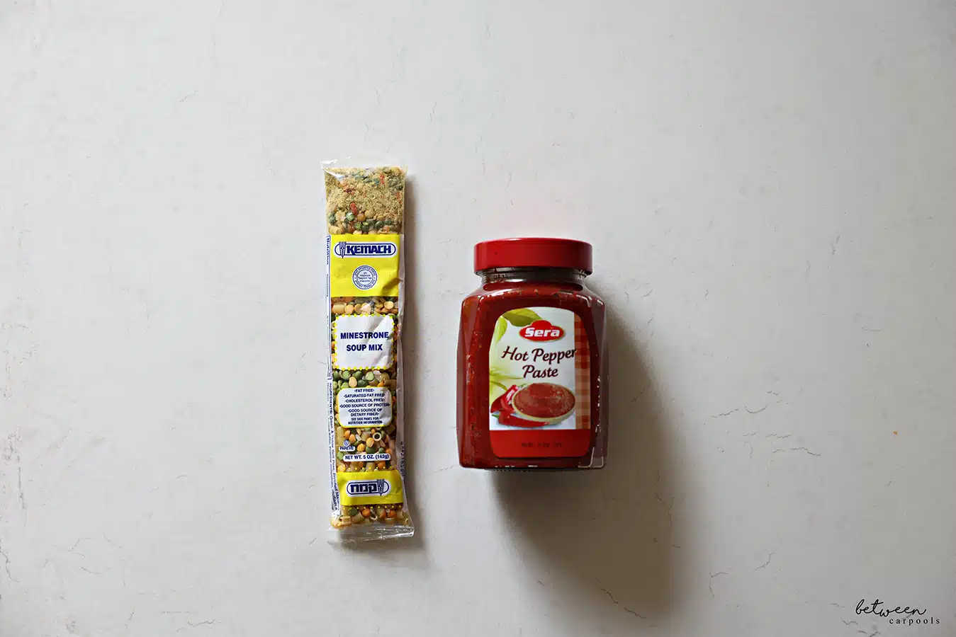 Kemach Minestrone Soup Mix and Sera Hot Pepper Paste
