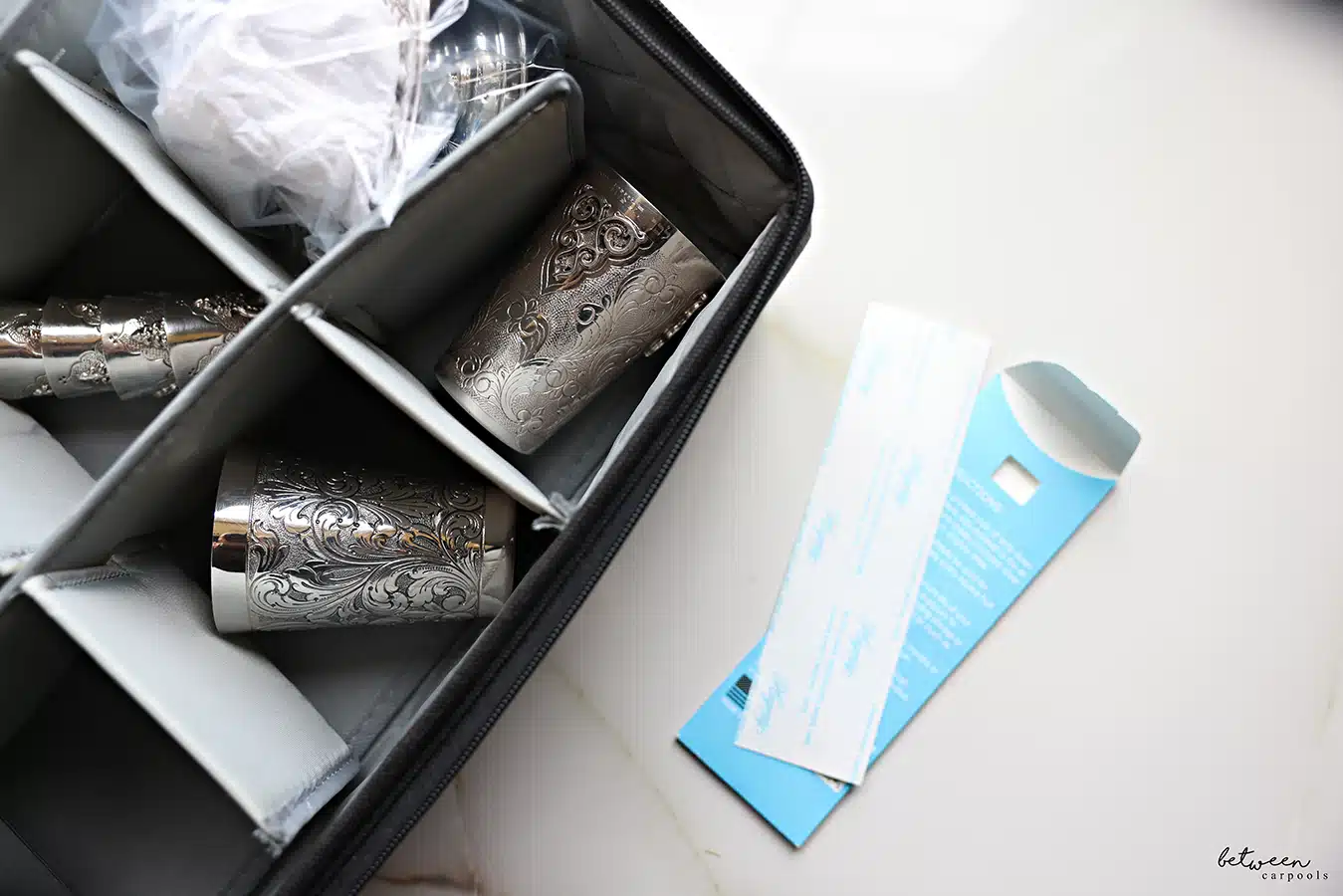 silver storage, open. silver strip