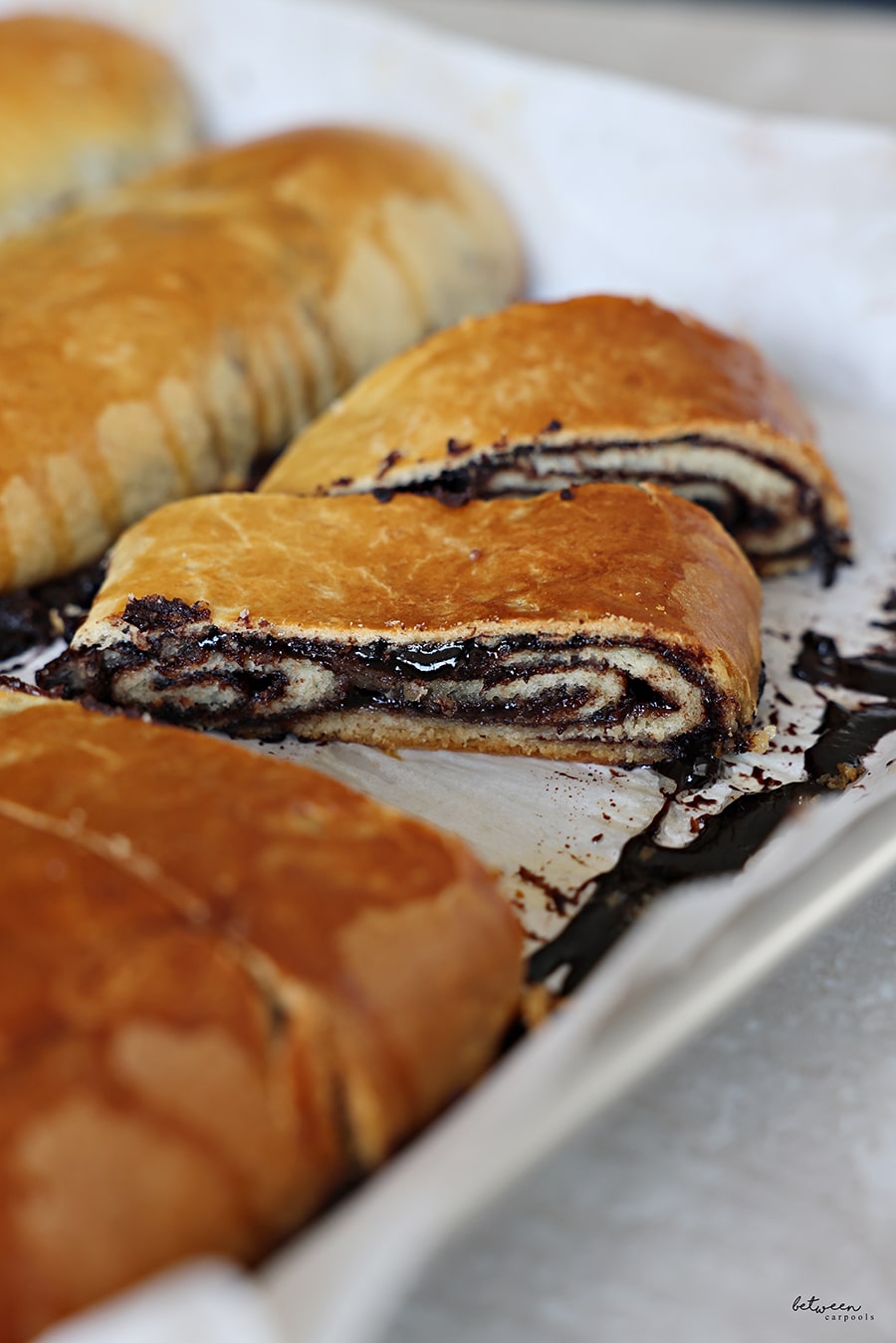 baked kokosh cake rolls - 2 slices