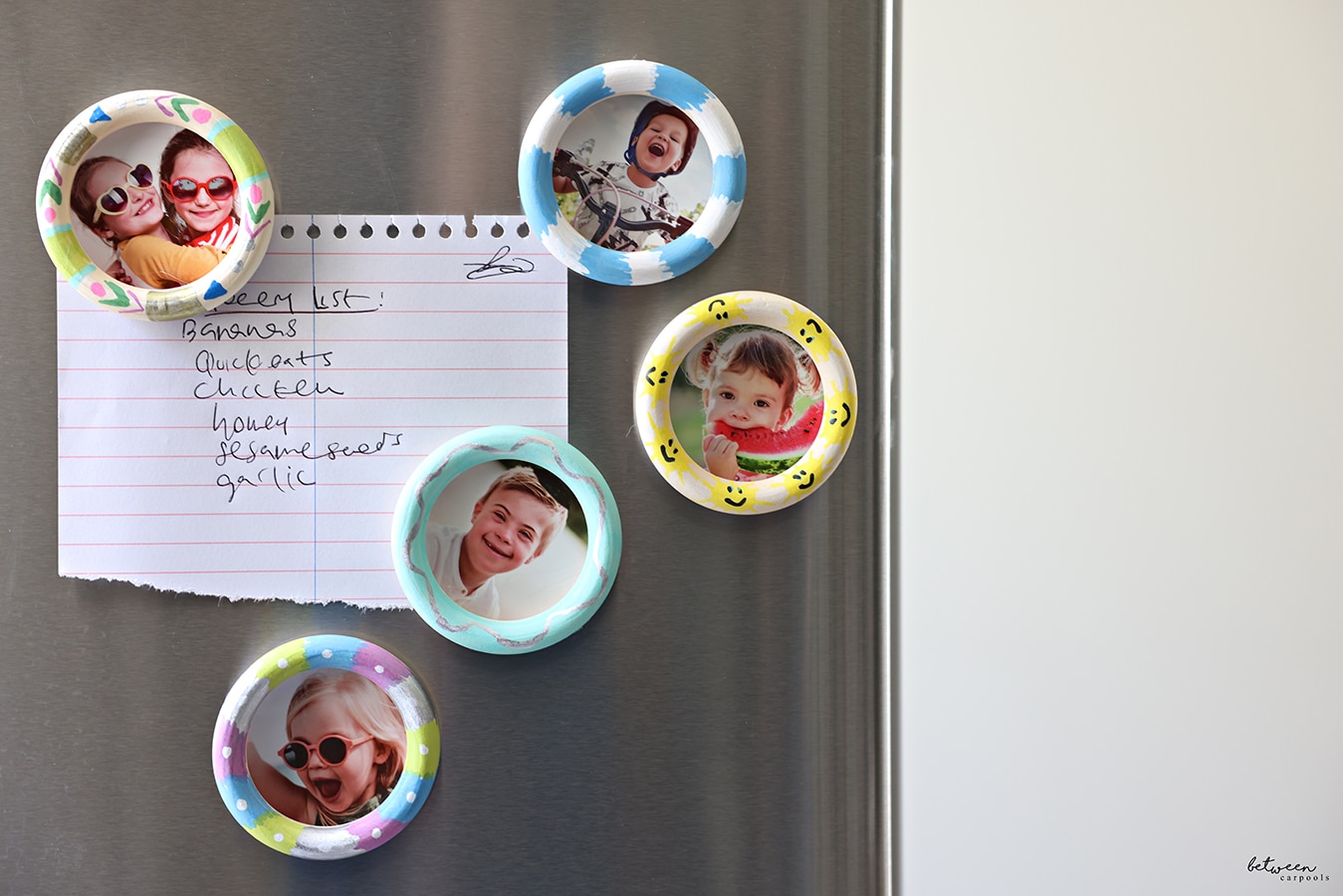 magnets on the fridge