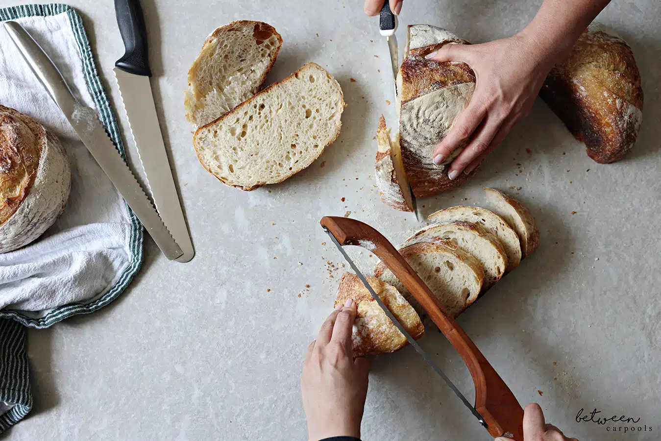 #3 Pick: Solid Oak Bow Bread Knife