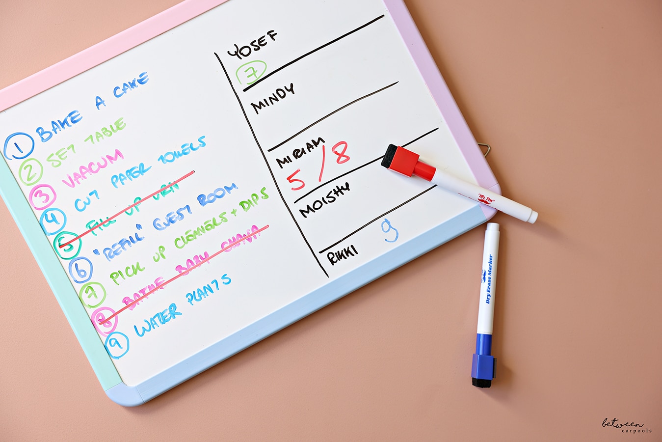 Whiteboard and dry erase markers