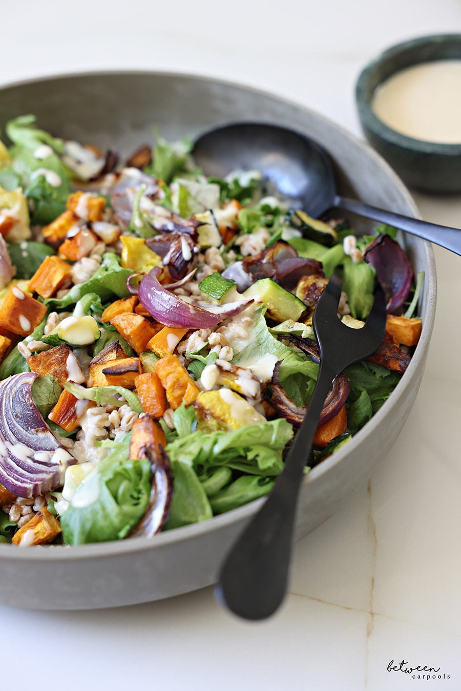 Assembled salad in a bowl.