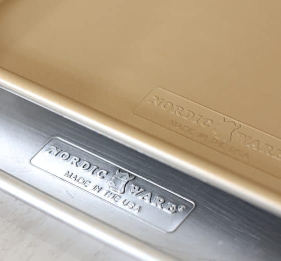 Nordic Ware Naturals Nonstick Half Sheet - one stainless and one gold