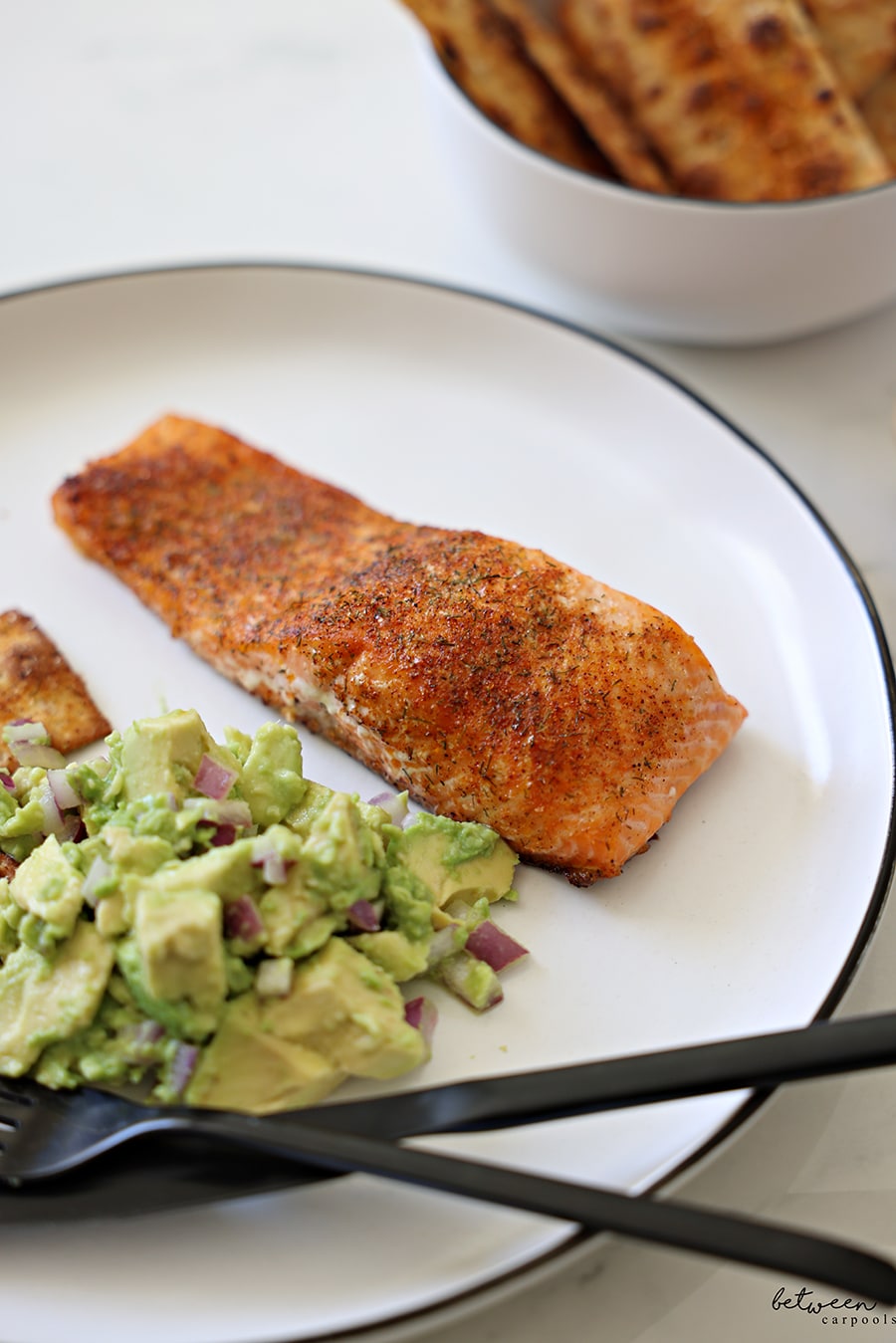 salmon fish and chips