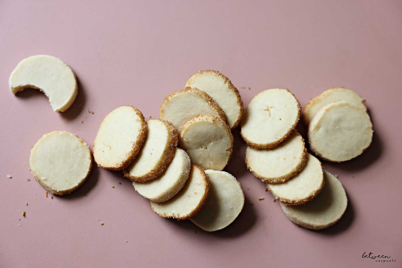 French Butter Cookies - some rolled in Turbinado sugar and some in white sugar.