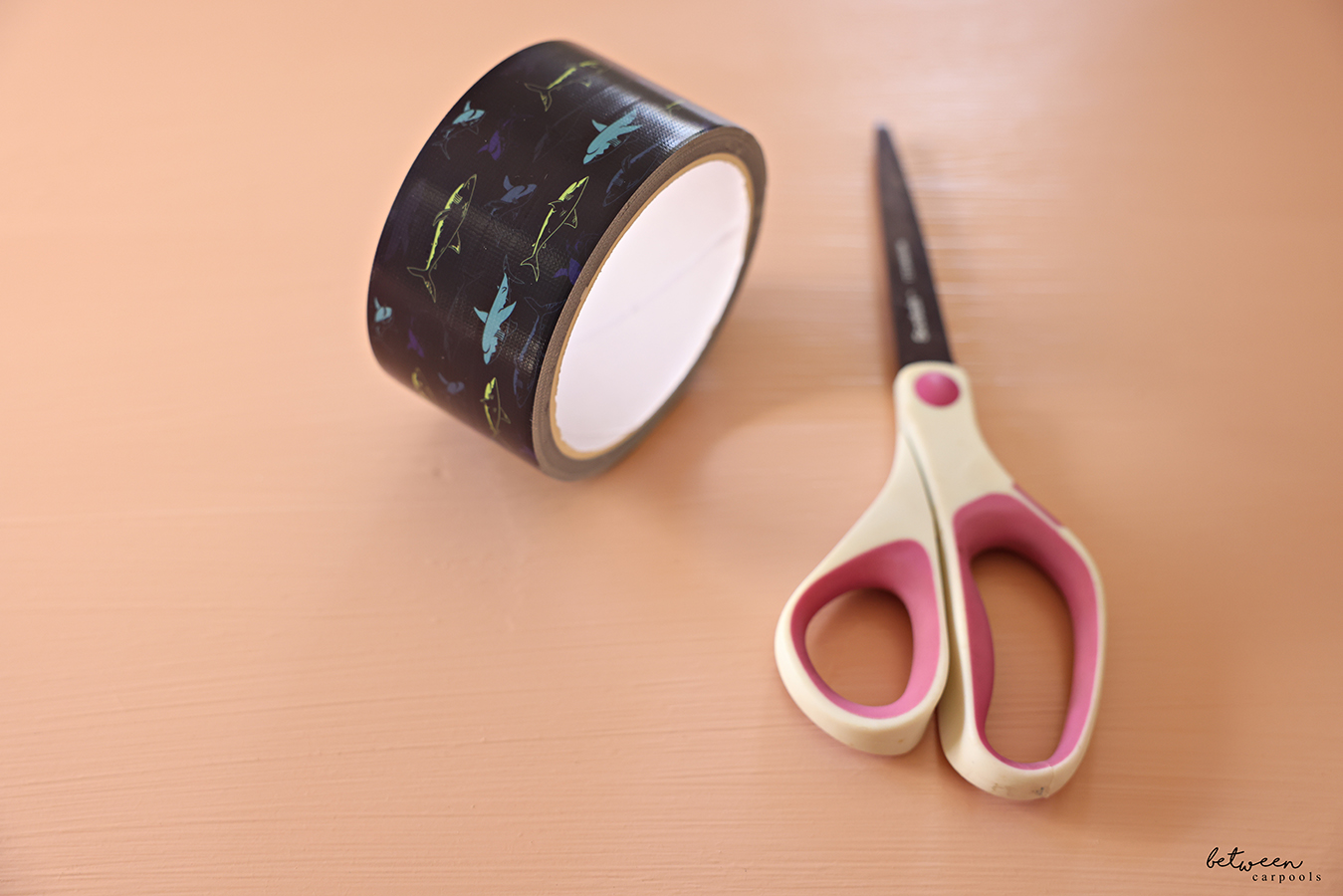 Roll of duct tape and a scissor.