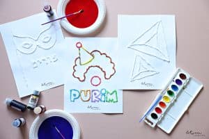 Sunday Fun: Purim Watercolor Salt Painting 