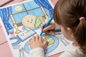 A Fun Pesach Coloring Page – Free Download!