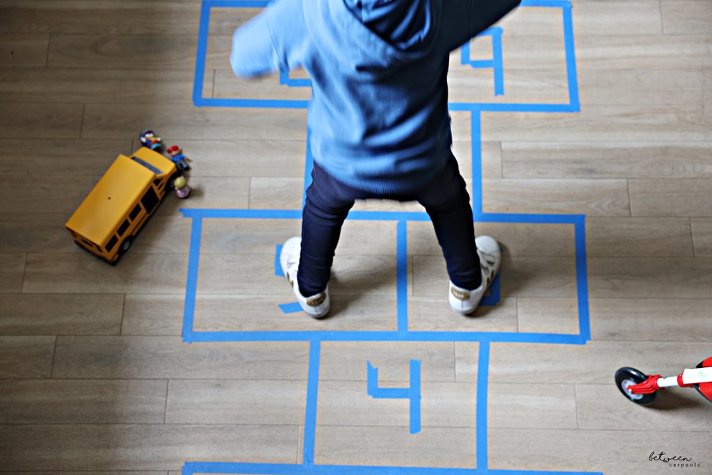 Painter’s Tape Hopscotch