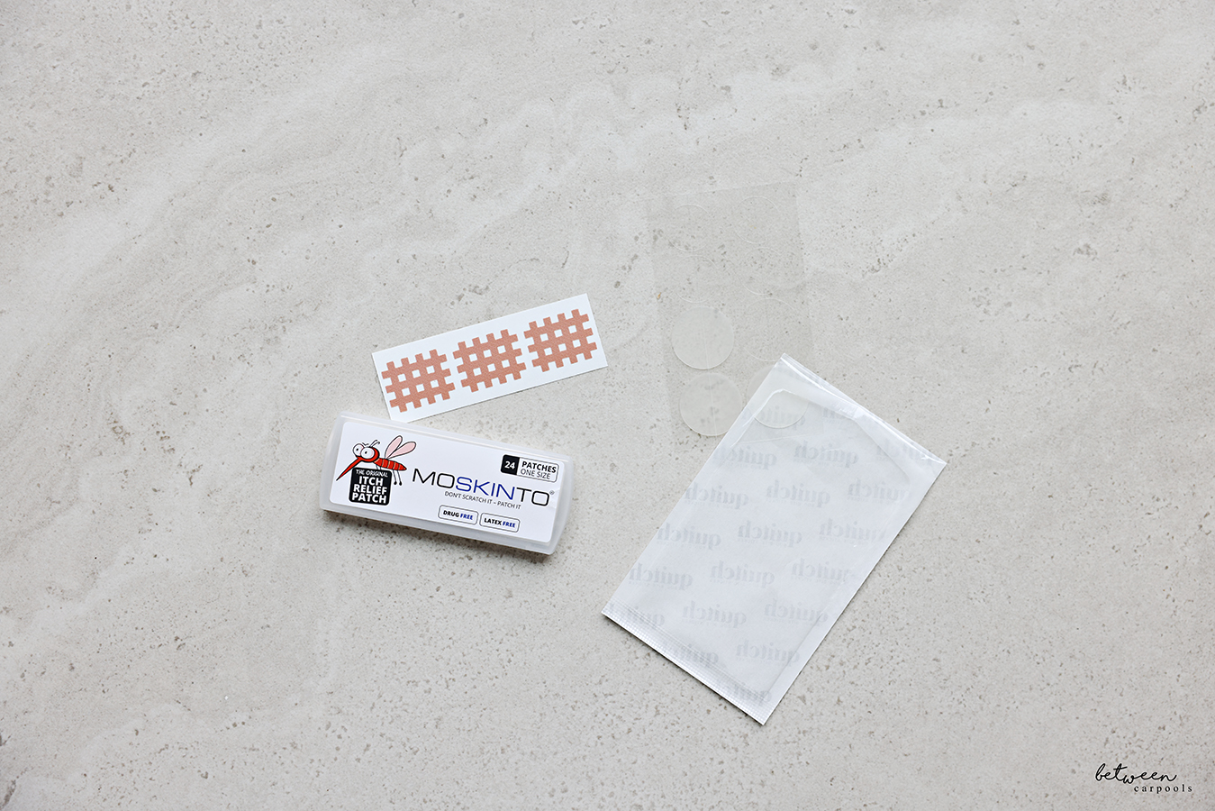Moskinto Itch Relief and Quitch Patches.
